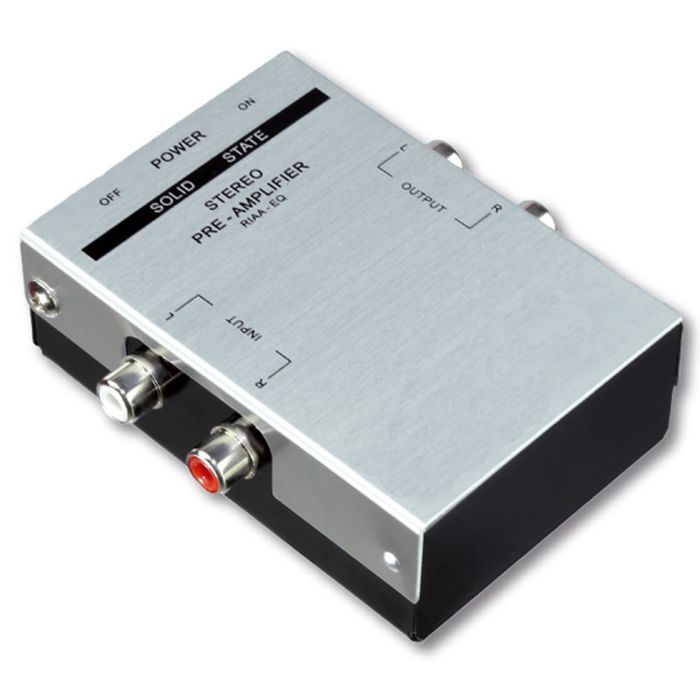 RAXX Inline Stereo Phono Preamp 9V Battery Operated for Turntable Record Player
