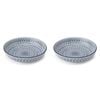 2pk Mikasa Glazed Stoneware Coupe Bowl Modern Mediterranean Design 21cm Blue