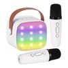Alpha Mini Portable Karaoke Machine for Adults Kids Bluetooth Speaker with 2 Wireless Microphones