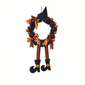 Lifebay Halloween Wreath Door Hanging Pumpkin Skull Garland