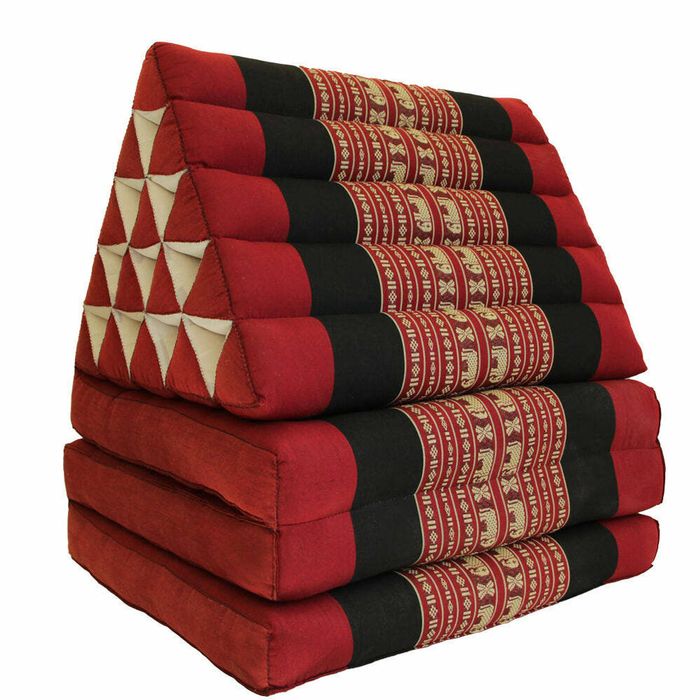 Jumbo Thai Triangle Pillow 3 Fold - Handmade Kapok Daybed Cushion