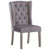 vidaXL Dining Chair Grey Velvet Kitchen Dinner Seating Seat Home Furniture
