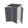 Build-a-Shed 0.8 x 1.5 x 2m Skillion Single Hinged Door Shed with Single Hinged Side Door - Grey
