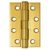 Austyle 100 x 75 x 2.5mm Polished Brass Fixed Pin Hinge