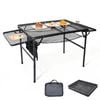 Folding Grill Table 135x60cm Portable Height Adjustable Camping Table