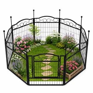 Advwin Garden Fence 61x80cm 8 Pack Pet Playpen Enclosure No Dig Fence Animal Barrier