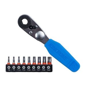 Kincrome Mini Ratchet Tamperproof TORX Bit Set 10 Piece