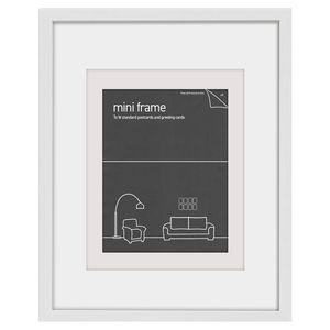 Frames & Hangers Mini Wall Hanging Sleek 21x26cm Postcard Picture Frame White