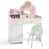 Costway Kids Vanity Set White