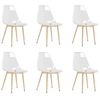 vidaXL Dining Chairs Kitchen Chair Dining Room Chair 6 pcs Transparent PET
