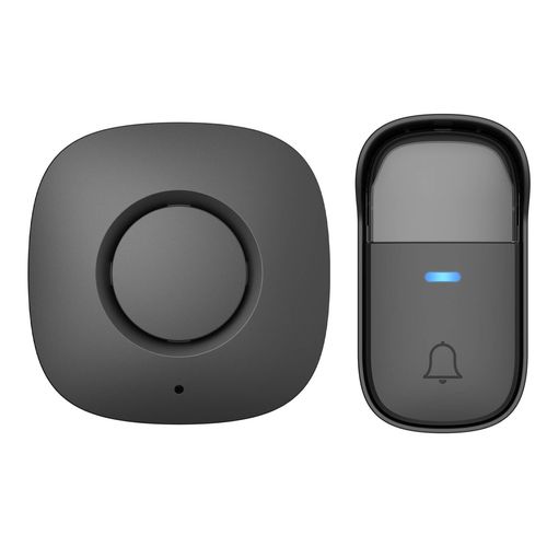 Arlec Plug-in Door Chime With 150m Wireless Kinetic Push Button - Black ...