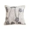 SOGA 45cm Modern Gray Floral Stem Pattern Contemporary Throw Pillow