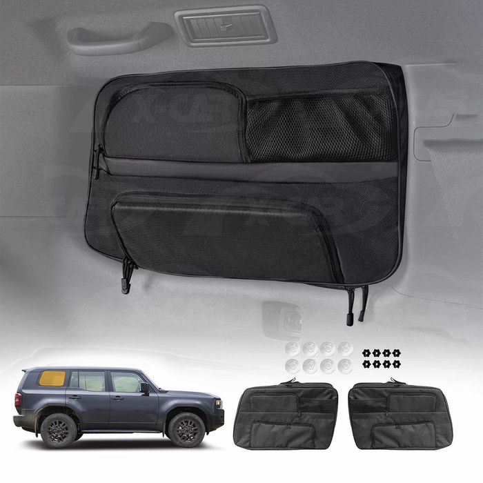 Port Window Hanging Storage Bags for Toyota Prado 250 2024-Onwards Trunk Boot Side Organizer