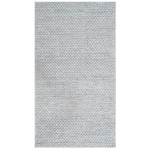 Handwoven Marble Wool Rug-6423-Silver-80x150cm