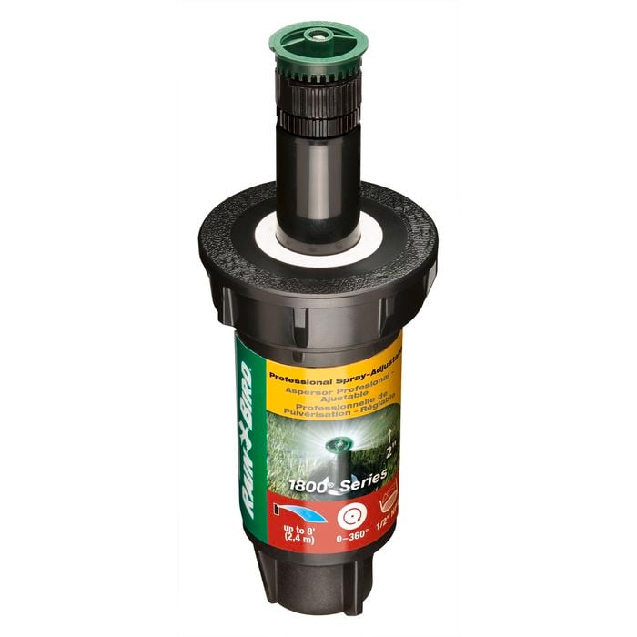 Rain Bird 50mm 2.4m 1800 Series Adjustable Spray Pop-Up Sprinkler