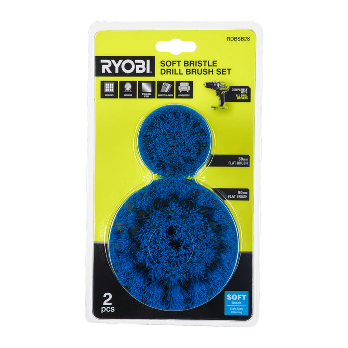 Ryobi 2 Piece Soft Drill Brush Set