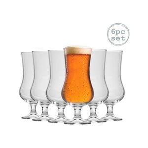 Bormioli Rocco Ale Craft Beer Glasses Set with Stem - 500ml - Pack of 6
