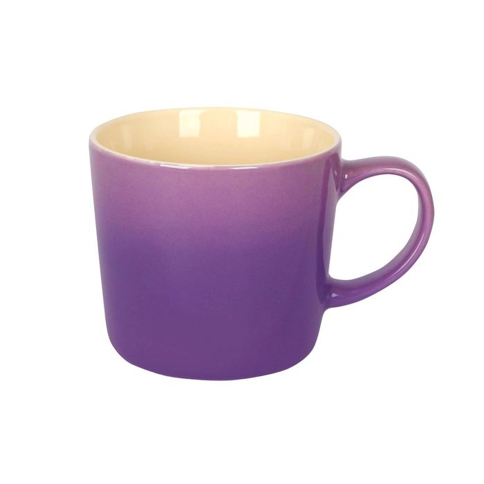 Argon Tableware 330ml Ombre Coffee Mug - Purple - Glazed New Bone China Tea Mug Vegan Friendly Stoneware Ceramic Cup