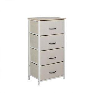 Levede 4 Chest of Drawers Storage Cabinet Beige
