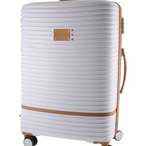 Pierre Cardin Medium Hard-shell Suitcase Travel Luggage 70cm White