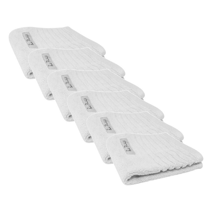 6x Bas Phillips Hayman Zero Twist Face Washer Towel 600gsm Cotton 33cm White