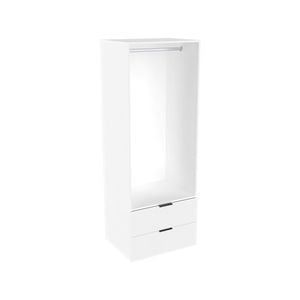Lugna 2048 x 750 x 580mm White Hanging 2 Drawer Storage Cabinet