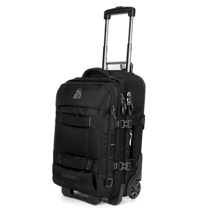 Granite Gear Water-Resistant Wheeled Duffle Carry On Suitcase G2222 Black