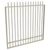 ProtectorAl 1201 - 1500 x 1500mm Paperbark Aluminium Garden Gate Picket Top with Mid Rail