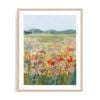 Artey | Wildflower Meadow - Framed Print - Natural Frame - 70 x 90cm