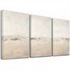 3pcs Beige & Brown Art Print 100% Australian Made 3 x 40x60cm  (Stretched)