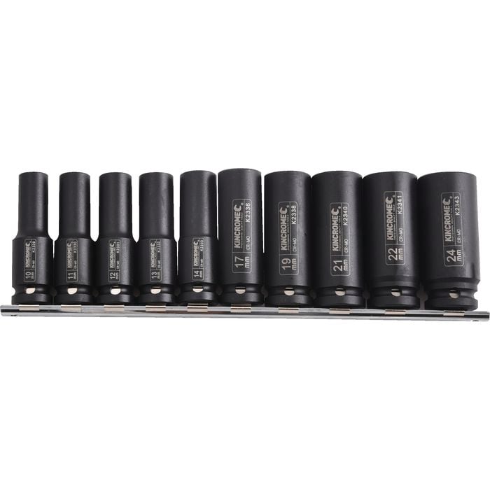 Kincrome 10 Piece 1/2" Square Drive Deep Impact Socket Set