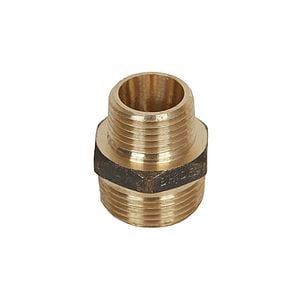 Brasshards 20 x 15mm Brass Threaded Hex Reducing Nipple LF