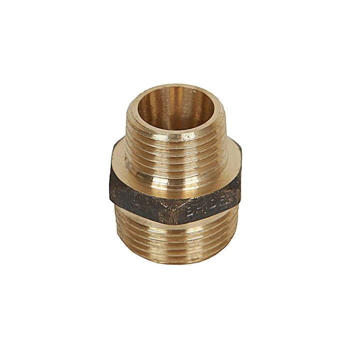 Brasshards 20 x 15mm Brass Threaded Hex Reducing Nipple LF