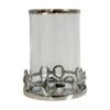 SS Collective Large Candle Holder Hurricane With Horsebit Silver