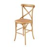 1825 Interiors French Cross Breakfast Stool Elm Wood Furniture Natural
