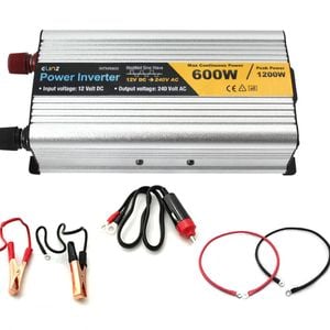 Elinz 600W / 1200W 12V-240V Power INVERTER Modified Sine Wave Camping Caravan Boat