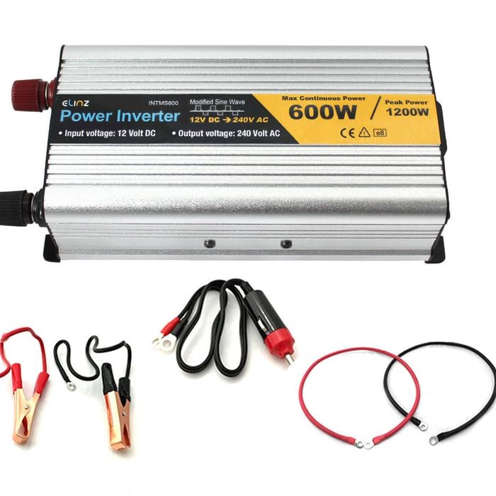 Elinz 600W / 1200W 12V-240V Power INVERTER Modified Sine Wave Camping Caravan Boat