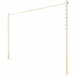 Austral 3.3m Classic Cream Fold Down Clothesline Accessory Plated Ground Mount Kit