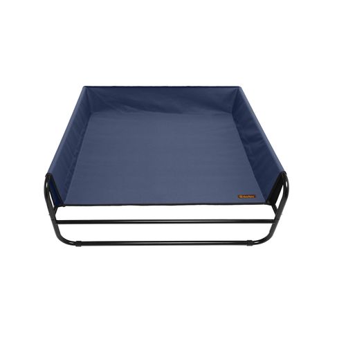 Charlie s High Walled Outdoor Trampoline Dog Bed Blue Large