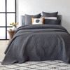 Alex Liddy Edit Triangle Quilted Coverlet  250cmx240cm Myhouse - Graphite