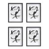 4PK Unigift Downton 21x29cm MDF/Glass Matt A4 Picture Frame - Black
