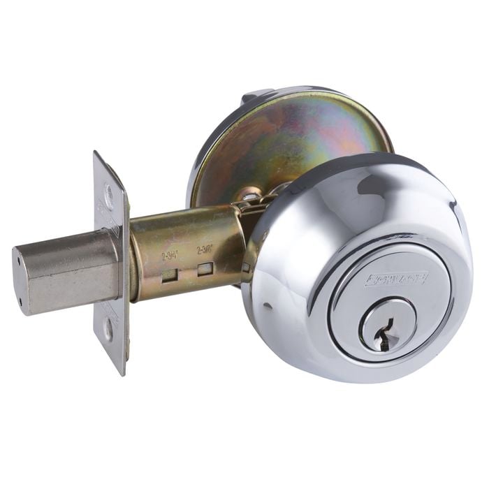 Schlage Chrome Regent Series Denver Single Cylinder And Turn Deadbolt