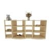 Jooyes Children Wave Storage Shelving Unit Set of 4 - H76cm - Original wood colour | 54cm | Display Shelf