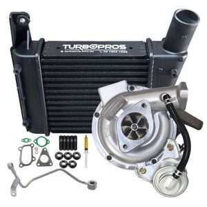 Upgrade Billet Turbo Charger With 63mm Intercooler And Genuine Oil Feed Pipe For Nissan Navara D22 Yd25 2.5l