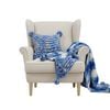 SOGA Home & Living Bundle – Deep Sea Blue Gradient Pillow & Matching Gradient Throw Blanket