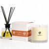 Nicola Spring Soy Wax Scented Candle & Reed Diffuser Set - Pumpkin Spice - 160g Candle 28 Hour Burn & 200ml Diffuser
