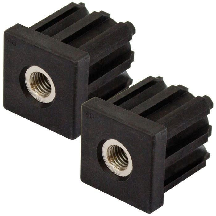 Richmond 40mm x M12 Square Threaded Tube Insert - 2 Pack