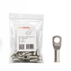 10 Pack of Exotronic 16mm² Copper Lug M8 | Bellmouth