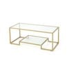Costway Rectangular Coffee Table Tempered Glass