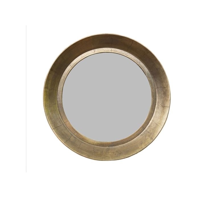 Ssh Collection Zandra 90cm Wide Round Wall Mirror - Antique Brass